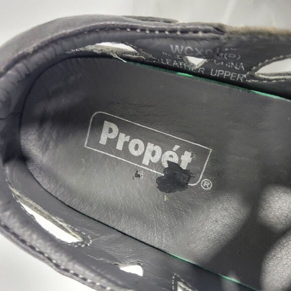 Propet Cameo Loafers Women Size 7 Black Leather Cut Out Slip On WCX014L - Picture 9 of 9